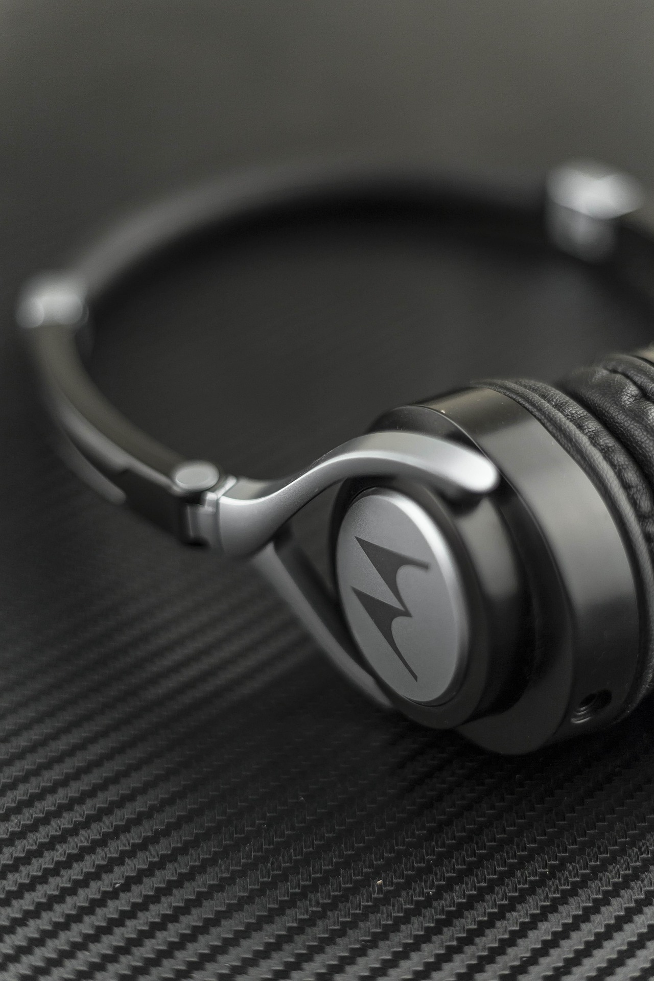 Wireless headphones in soft lighting